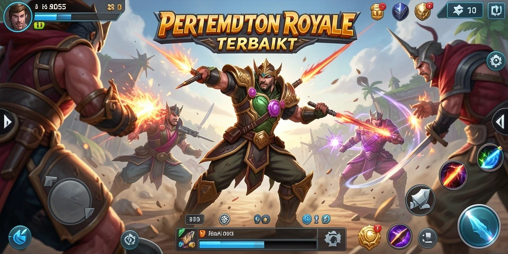 Tampilan gameplay intens dari 8055 dalam aksi Battle Royale.