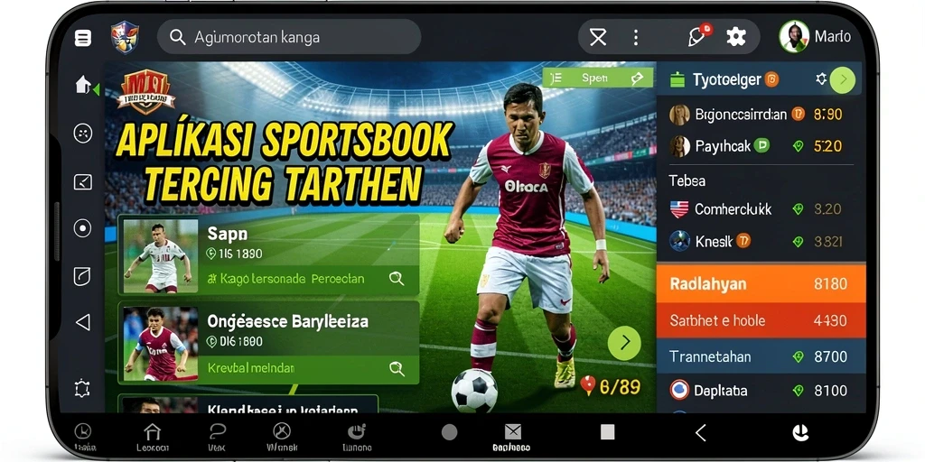 Tampilan gameplay aplikasi Sportsbook yang menarik dan interaktif.
