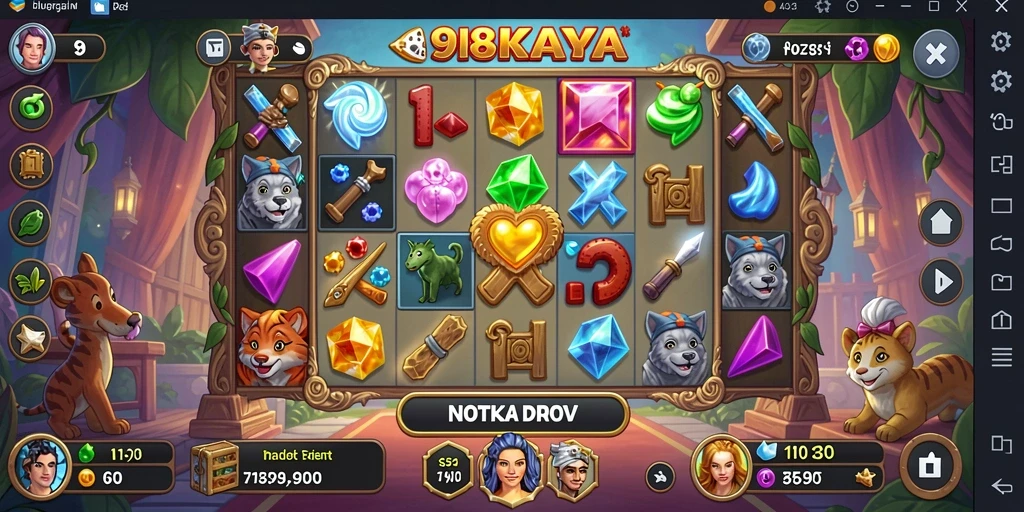 Tampilan gameplay seru dalam 918KAYA dengan teka-teki yang menantang.