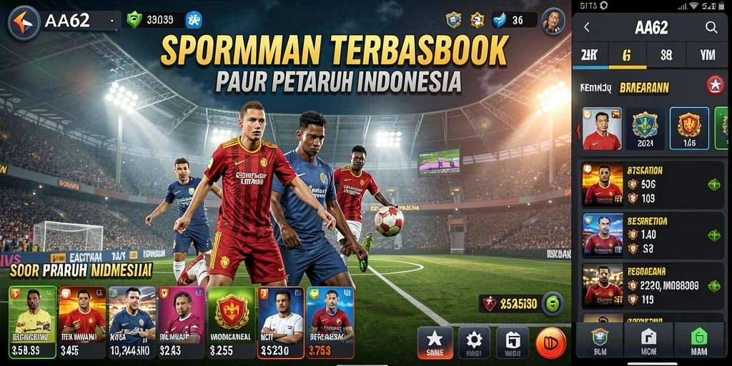 Tampilan permainan taruhan Sportsbook yang menarik di AA62.