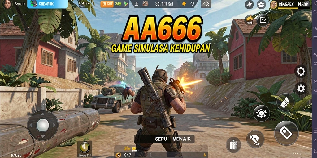 Screenshot menunjukkan gameplay menarik dari simulasi kehidupan di AA666.