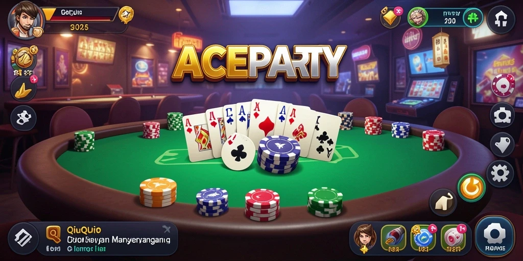 Tampilan gameplay QiuQiu yang menarik di ACEPARTY.