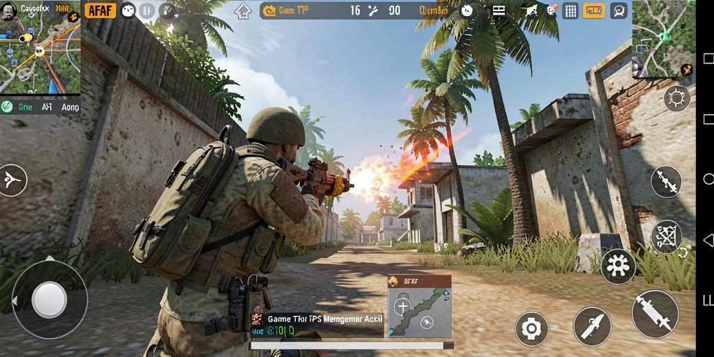 Tampilan gameplay AFAF yang intens dan menegangkan.