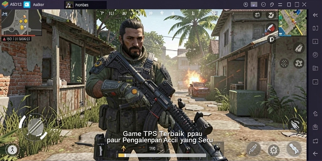 Tampilan gameplay penuh aksi dalam ASD123 yang menantang.