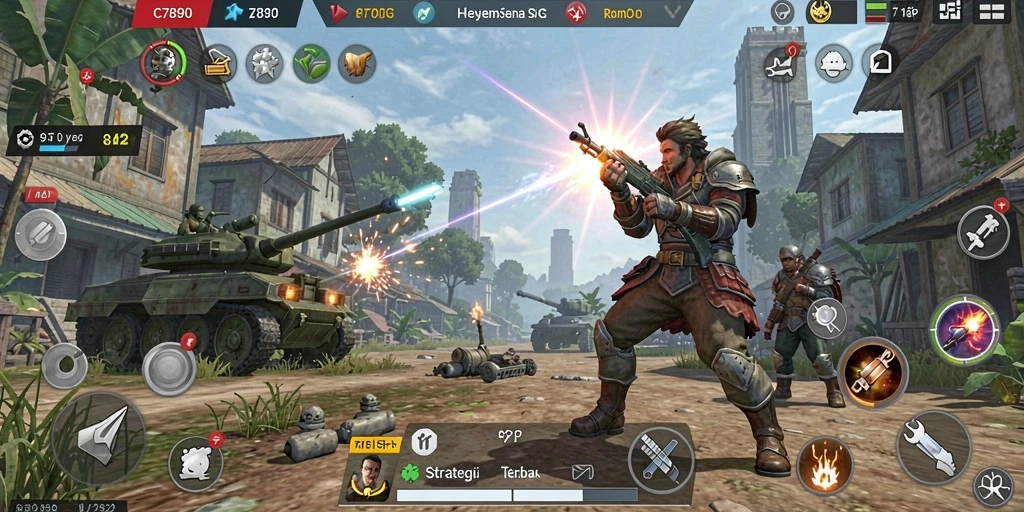 Tampilan utama gameplay C7890 yang menarik dan dinamis.