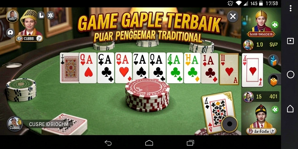 Tampilan gameplay Gaple yang seru dan interaktif.