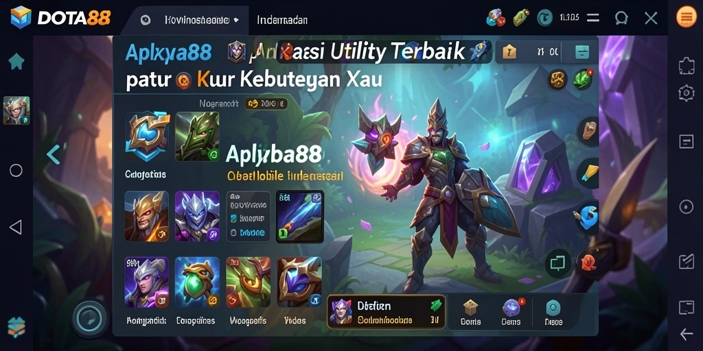 Tampilan antarmuka utama DOTA88 saat mengoptimalkan perangkat.