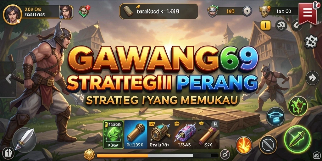 Tangkapan layar dari gameplay GAWANG69 yang menunjukkan strategi pertempuran.