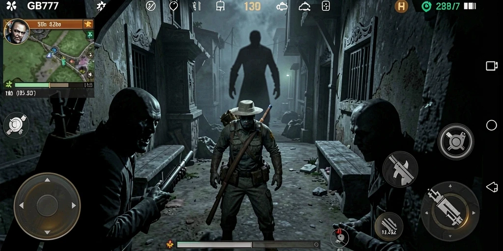 Tangkapan layar dari gameplay GB777 yang menegangkan dan menyeramkan.