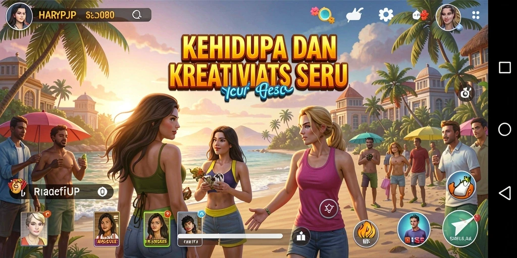 Gameplay HARAPJP menampilkan interaksi karakter yang realistis.