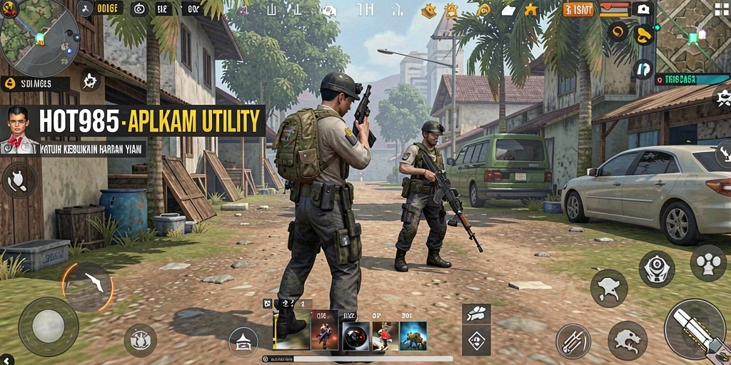 Screenshot utama HOT985 menampilkan antarmuka aplikasi Utility yang modern.