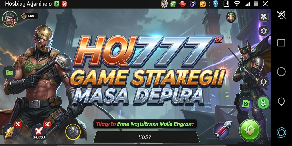 Tangkapan layar utama HQ777 menampilkan aksi tempur yang intens dan strategi yang mendebarkan.
