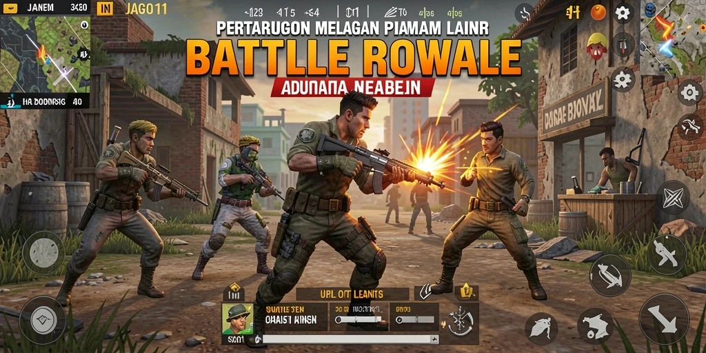Gameplay seru di JAGO11 dengan pertarungan Battle Royale intens.
