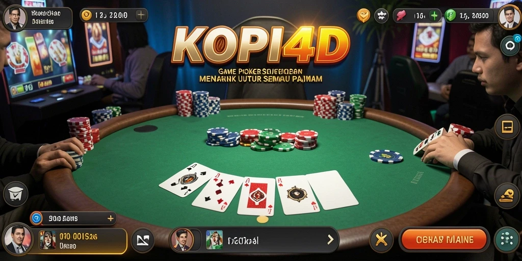 Screenshot gameplay KOPI4D menampilkan aksi seru dalam permainan Poker.