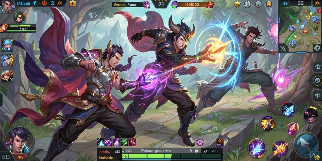Tampilan screenshot MLBB8 menunjukkan aksi seru dalam dunia petualangan.