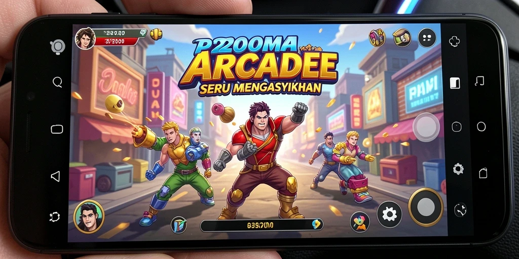 Tangkapan layar utama P200M dengan tampilan gameplay yang seru.
