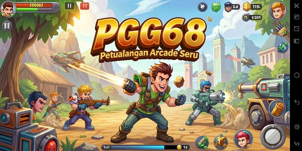 Tampilan gameplay seru PGG68 dengan rintangan menantang.