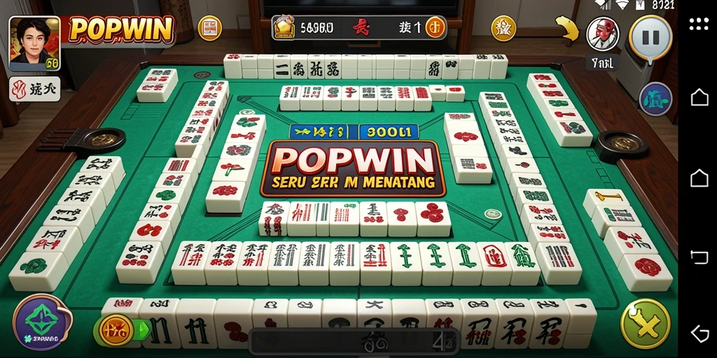 Screenshot POPWIN menampilkan gameplay Mahjong yang mendebarkan dan interaktif.