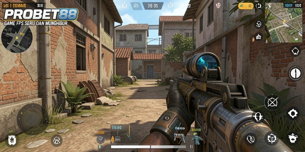 Tampilan gameplay menembak yang seru dalam PROBET88.
