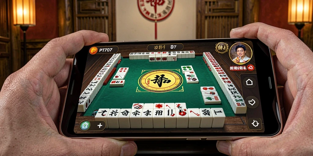 Tampilan screenshot dari gameplay PT707 yang menampilkan keseruan Mahjong.