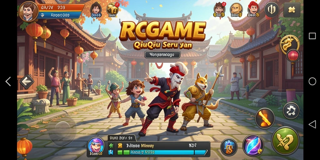 Screenshot gameplay RPGAME yang menampilkan persaingan QiuQiu yang seru.