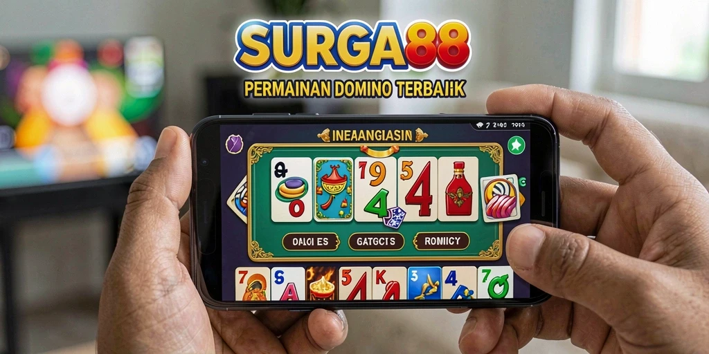 Tampilan gameplay SURGA88 yang memukau dengan efek visual Domino.