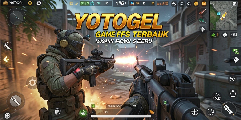 Tampilan gameplay seru YOTOGEL yang menampilkan aksi tembak-menembak.